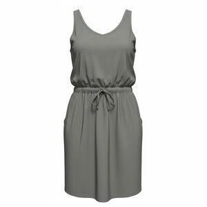 Marika Dark Gray Sleeveless Dress Small